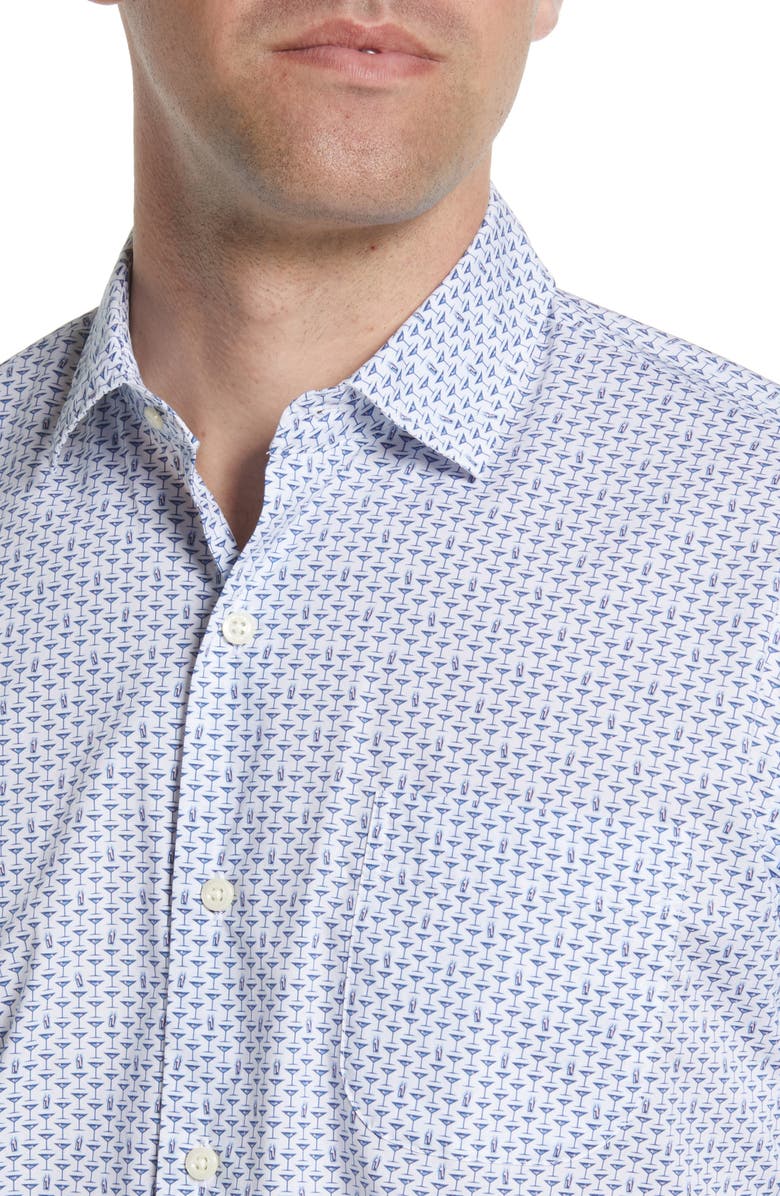 Peter Millar Shaken Stretch Cotton Button-Up Sport Shirt, Alternate, color, 