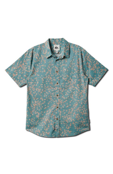 Cosmic Fields Classic Short Sleeve Button-Up Shirt