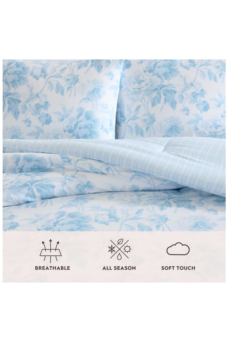 Anja Toile Washed Microfiber Comforter Set, Alternate, color, LIGHT/ BLUE