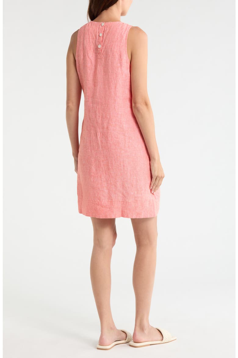 Two Palms Trapunto Linen A-Line Dress, Alternate, color, EMBER RED