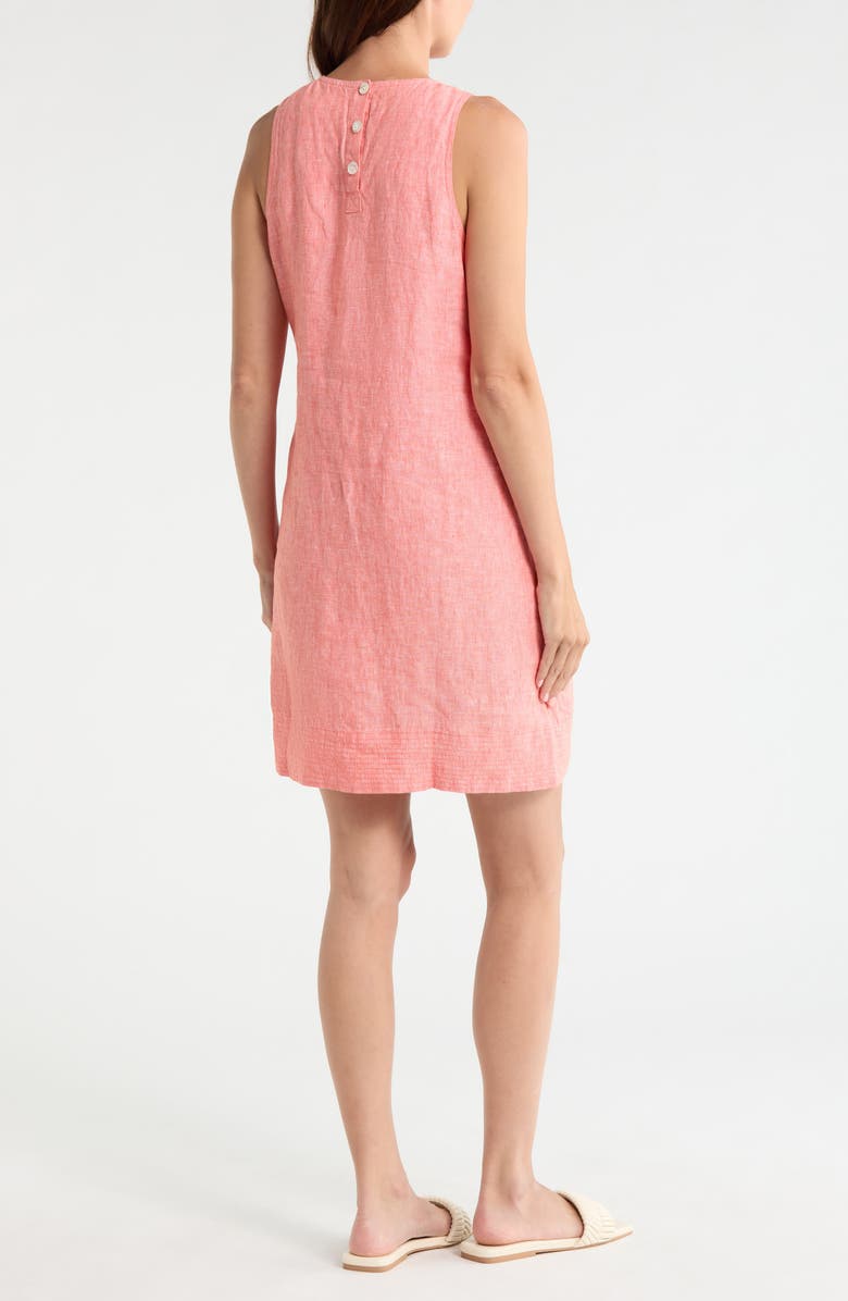 Tommy Bahama Two Palms Trapunto Linen A-Line Dress, Alternate, color, Ember Red