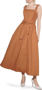FREEMARKET Tie Waist Sleeveless Maxi Dress