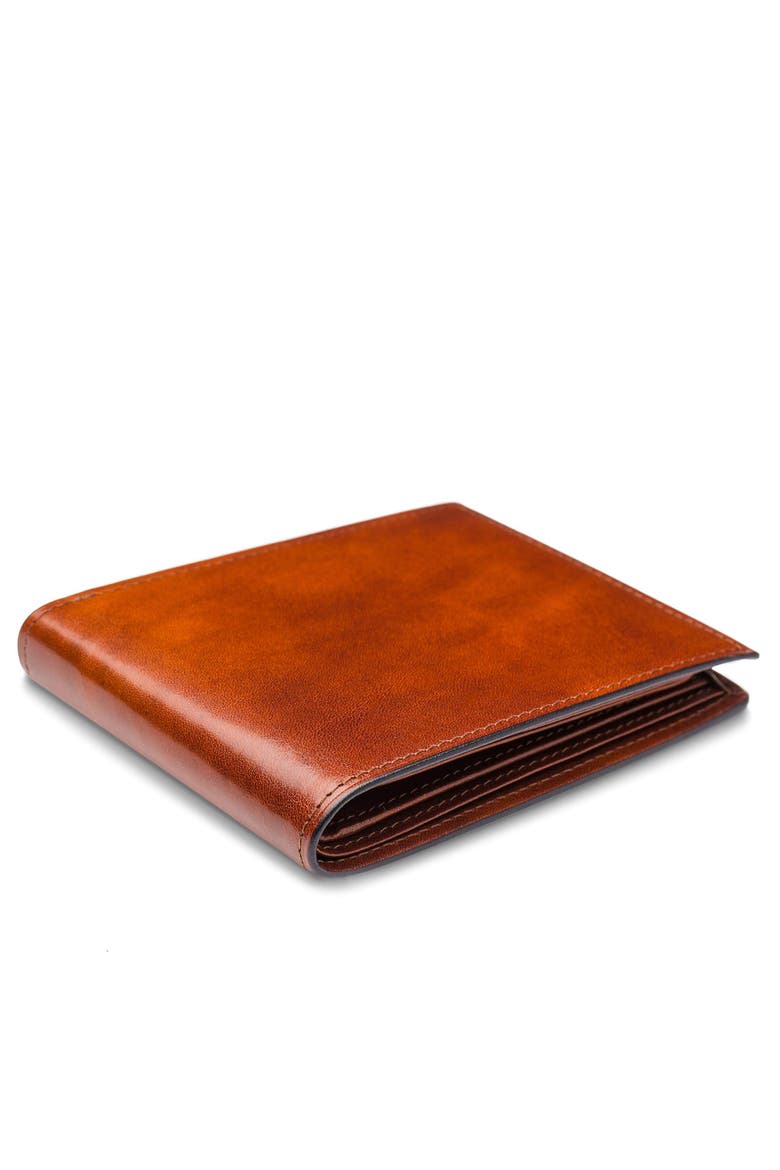 ID Flap Leather Wallet, Alternate, color, AMBER