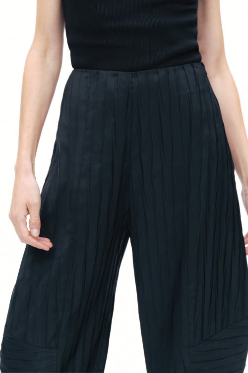 Shop Nocturne Wrinkled Balloon Fit Pants In Black
