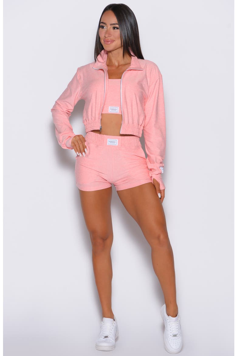 Cloud Crop Jacket, Alternate, color, Peachy Pink