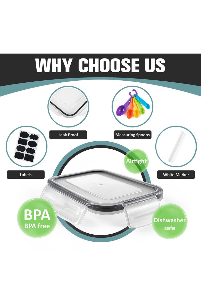 SORBUS 4-Pack Airtight Dry Food Storage Containers, Alternate, color, Clear