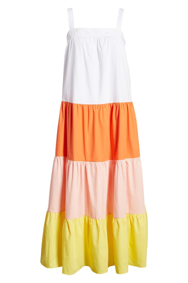 Colorblock Maxi Dress, Alternate, color, MULTI