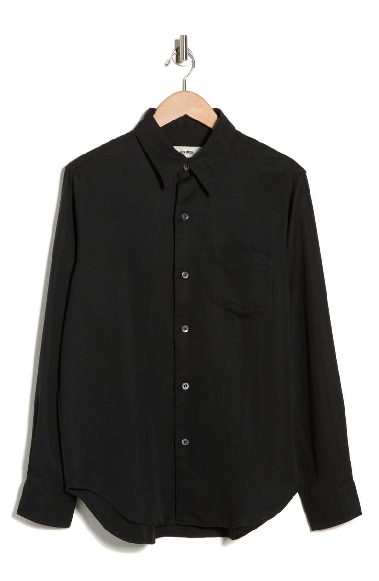 BUCK MASON Lounge Lizard Button-Up Shirt, Main, color, Faded Black