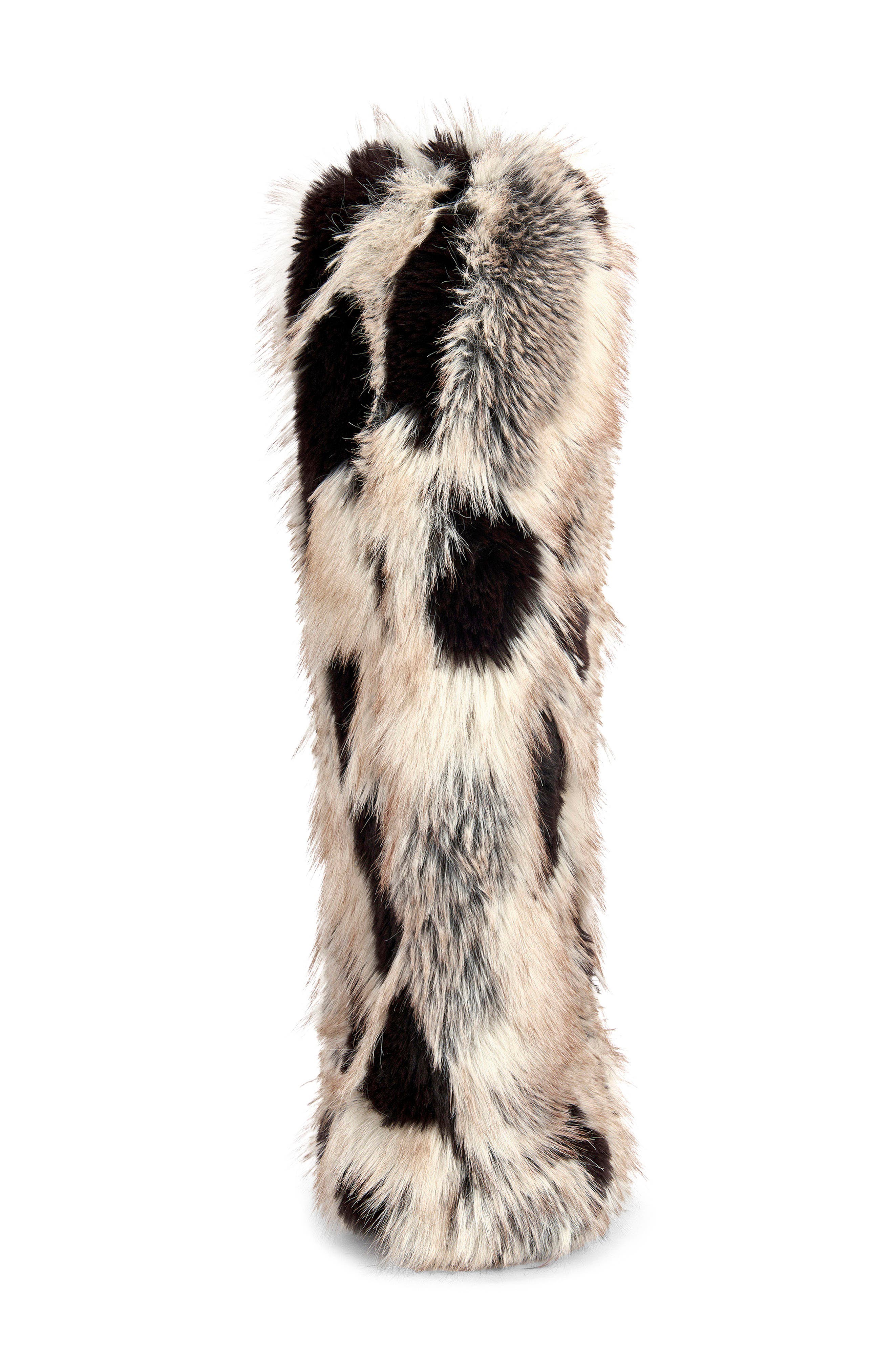Shiver Faux Fur Tall Boot, Alternate, color, BROWN MULTI