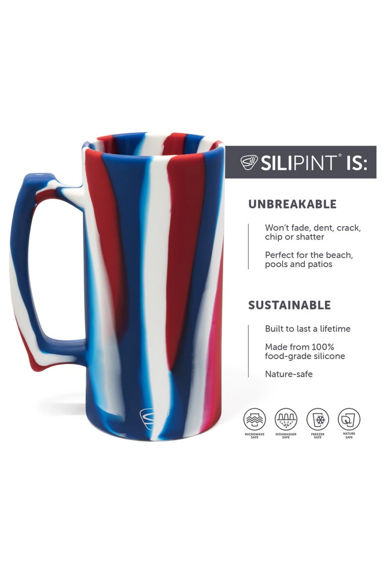 28oz Silicone Beer Stein, Alternate, color, Multicolored