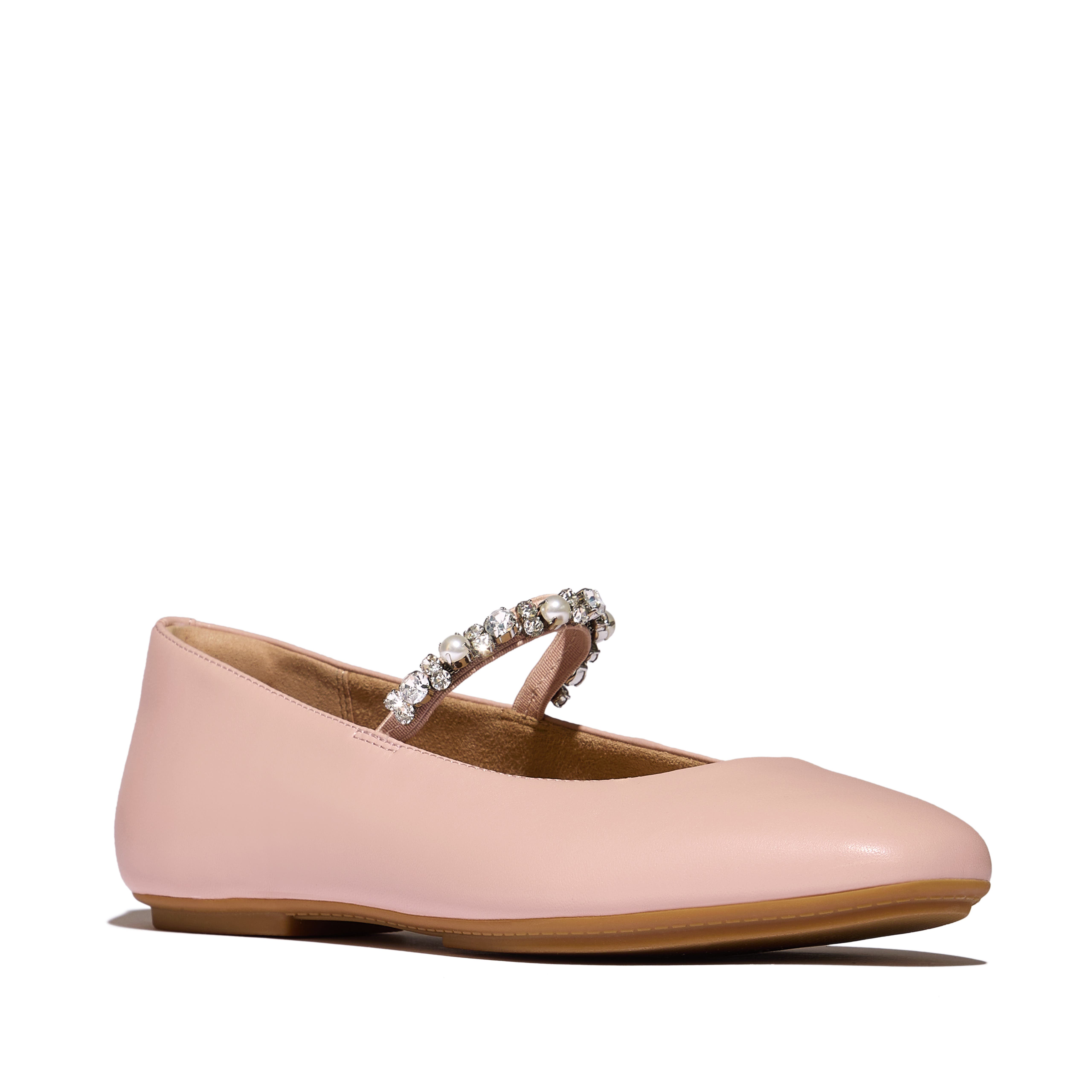 FitFlop Delicato Pearls & Crys Ballet, Main, color, Faded Blush