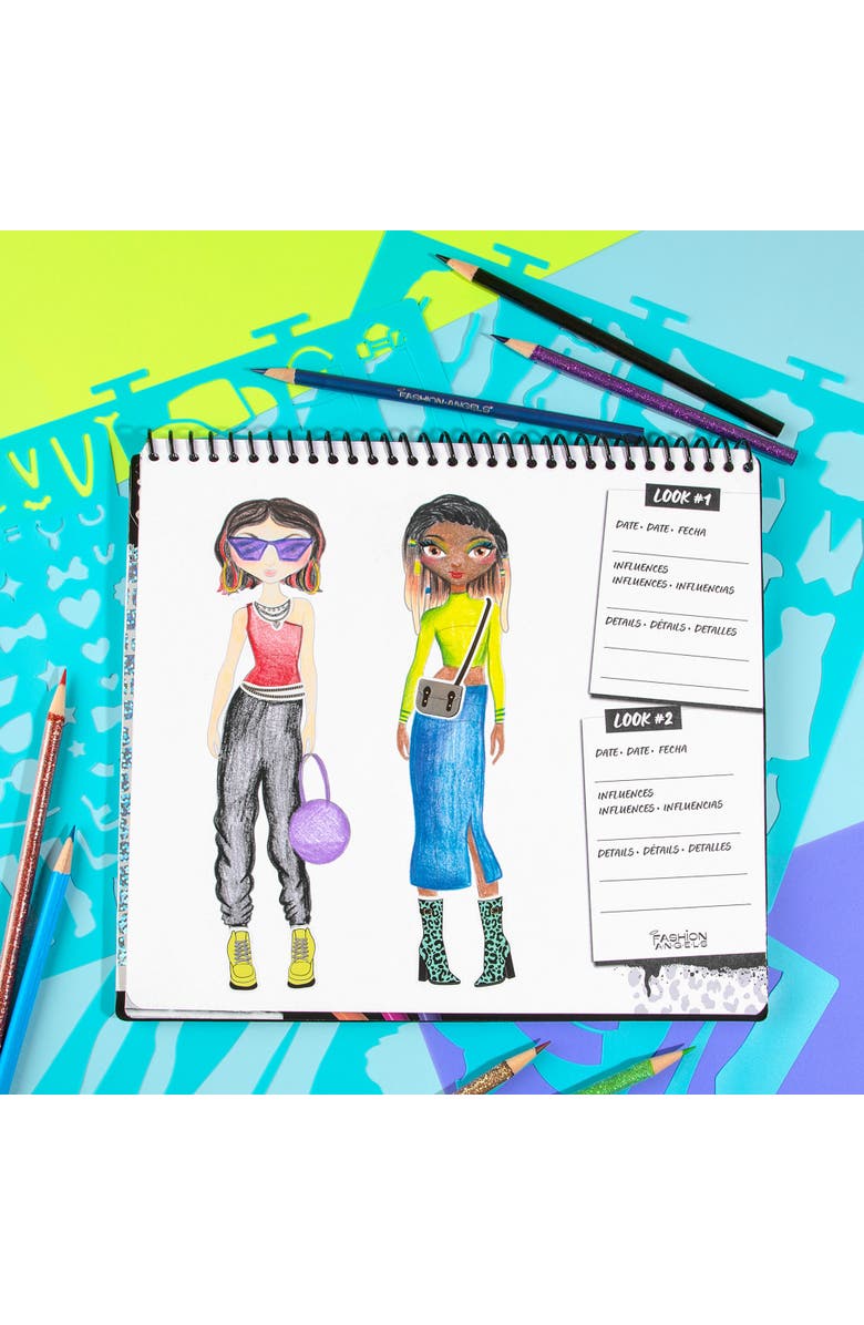 Fashion Angels Fashion Sketch Set - Streetwear, Design & Create Themed Outfits, Alternate, color, Multicolored