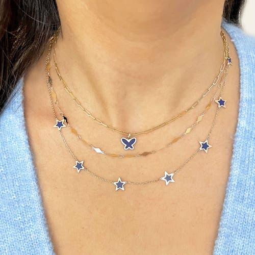 The Lovery Fine Jewelry Lapis Butterfly Charm In Blue