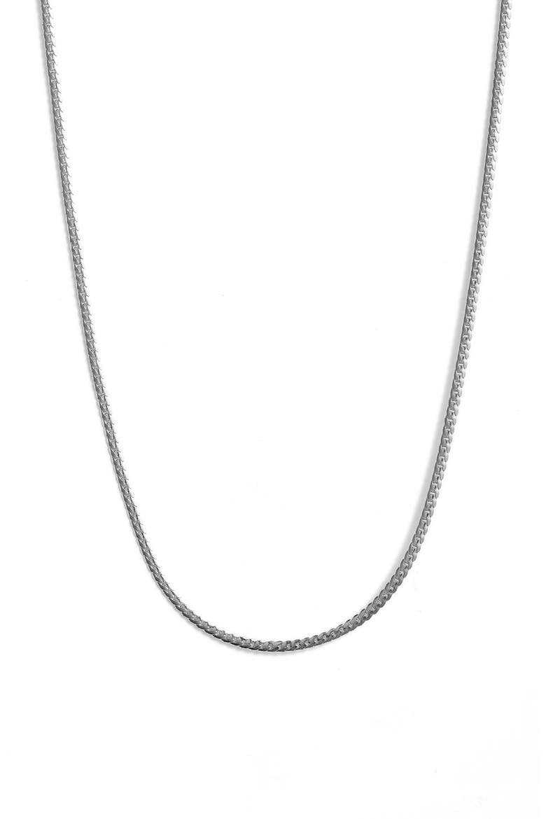Aria Curb Chain Necklace, Main, color, HIGH POLISH SILVER