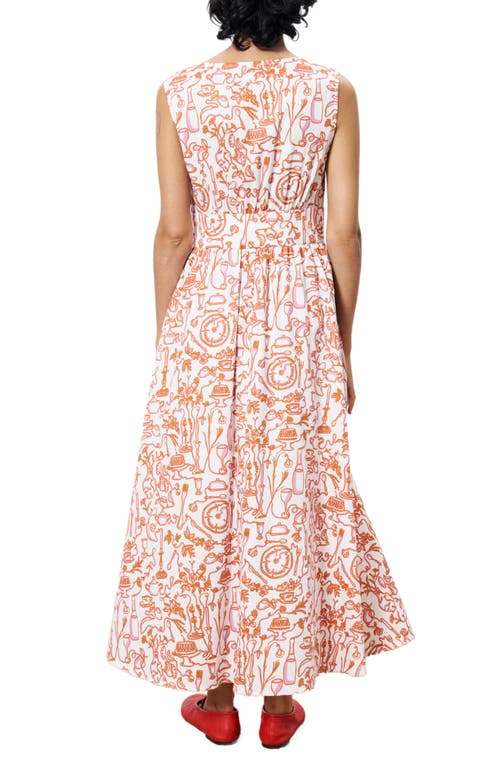 Frnch Paulonie Sleeveless Sundress In Set Table