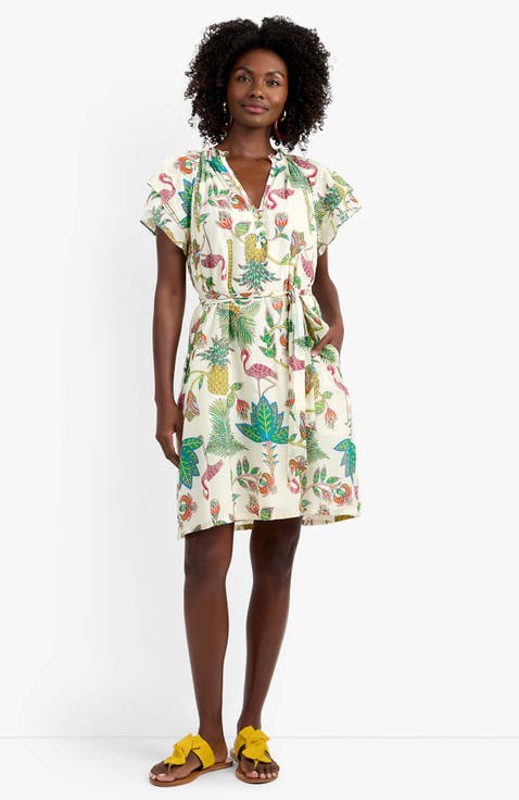 Zandy Flamingo Fizz Voile Dress