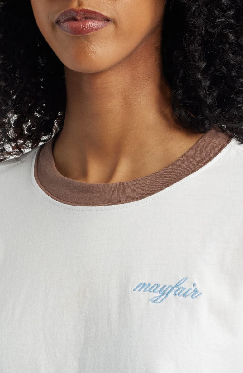 THE MAYFAIR GROUP You Are Enough Cotton Ringer T-Shirt, Alternate, color, White