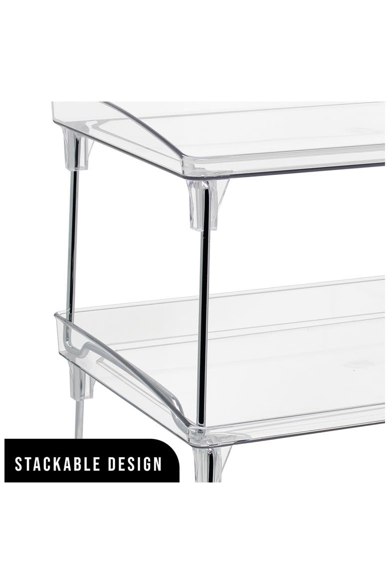Foldable Storage Rack - Set of 2, Alternate, color, CLEAR