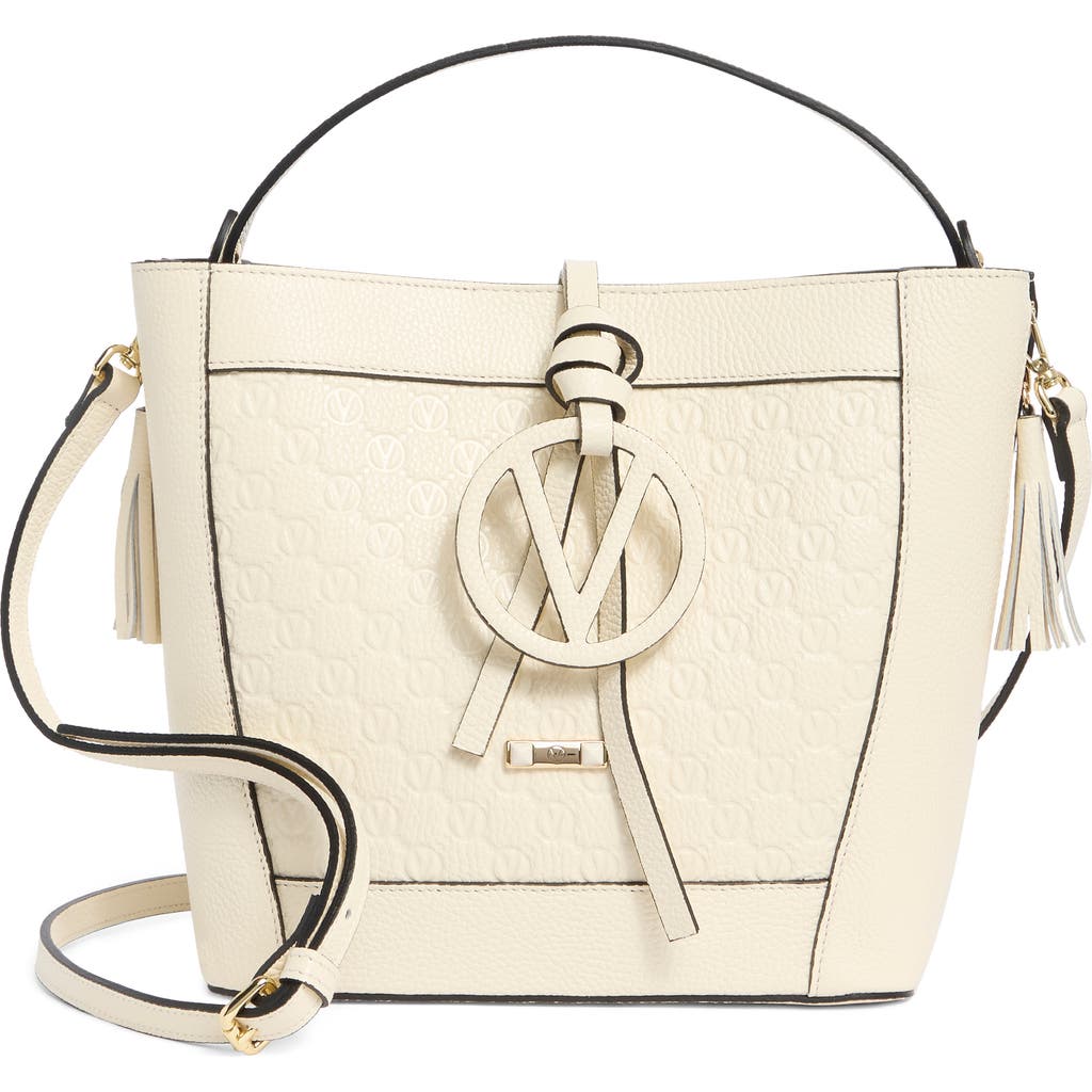 Valentino By Mario Valentino Callie Medallion Shoulder Bag In Marshmallow