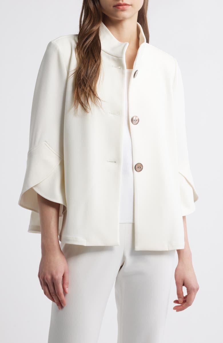 Ming Wang Layered Tulip Sleeve Jacket, Main, color, 