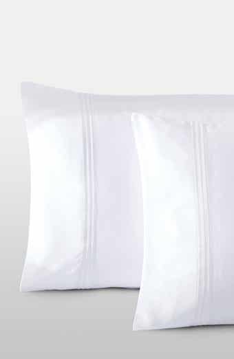 Egyptian Cotton Sateen Bratta Embroidery Triple Luxe Sateen Pillowcase Set