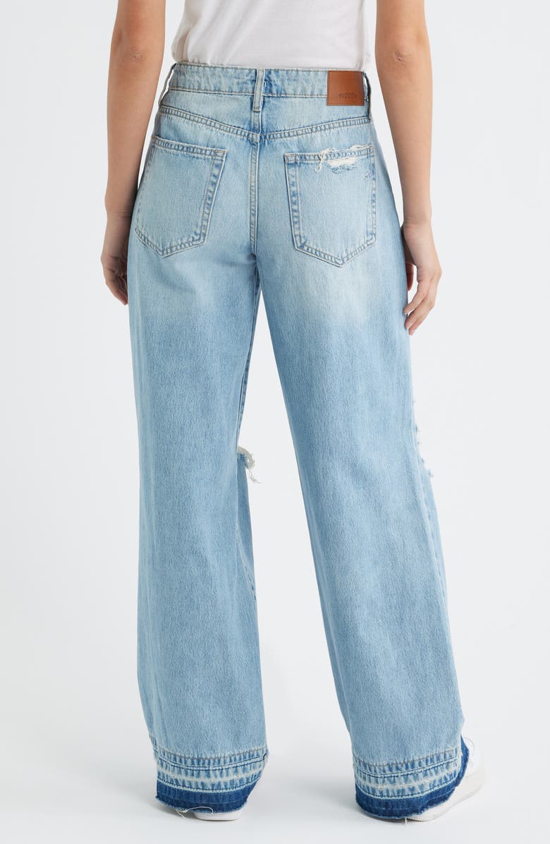 HIDDEN JEANS Ripped & Distressed Extra Wide Leg Jeans, Alternate, color, Medium Wash