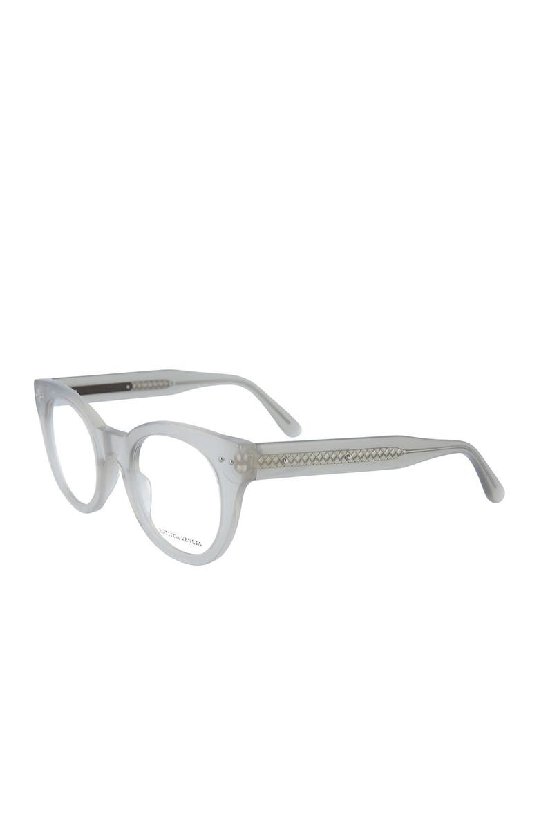 Bottega Veneta 47mm Round Optical Frames, Alternate, color,