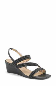 Adrienne Vittadini Alanis Embellished Wedge Sandal