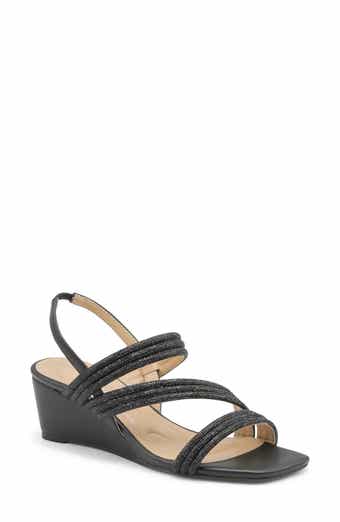Adrienne Vittadini Alanis Embellished Wedge Sandal