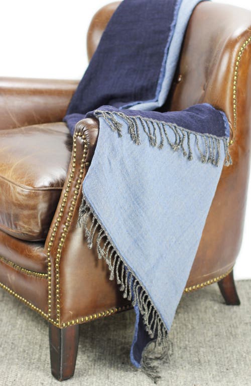 MELANGE HOME MELANGE HOME REVERSIBLE MERINO WOOL THROW BLANKET 