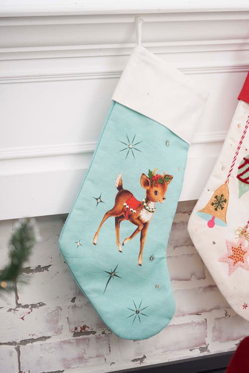 C & F Home C&f Home Reindeer Stocking In Blue