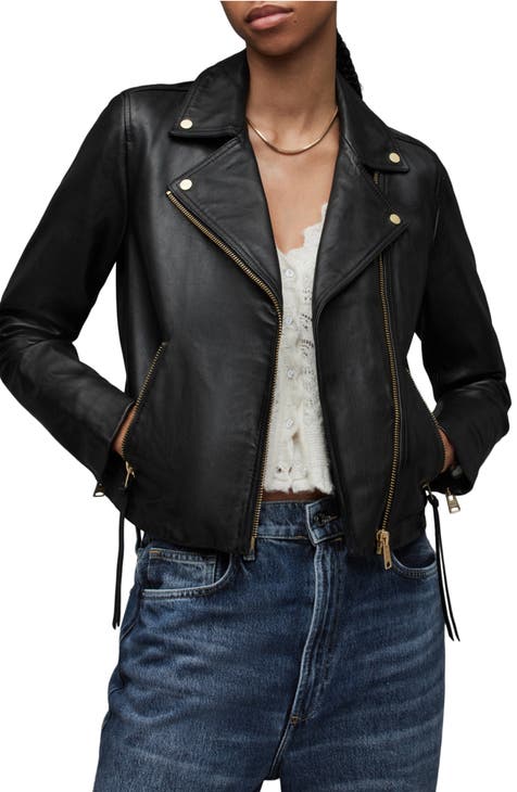 AllSaints women Leather popular Jacket