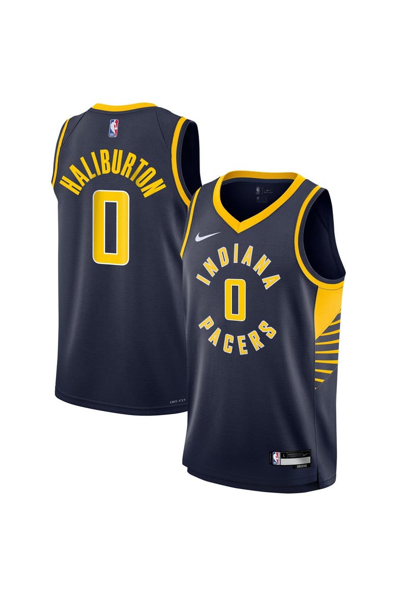 Youth Nike Tyrese Haliburton Navy Indiana Pacers Swingman Jersey - Icon Edition, Main, color, Navy