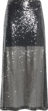 ICHI Ihprinca Sequin Skirt