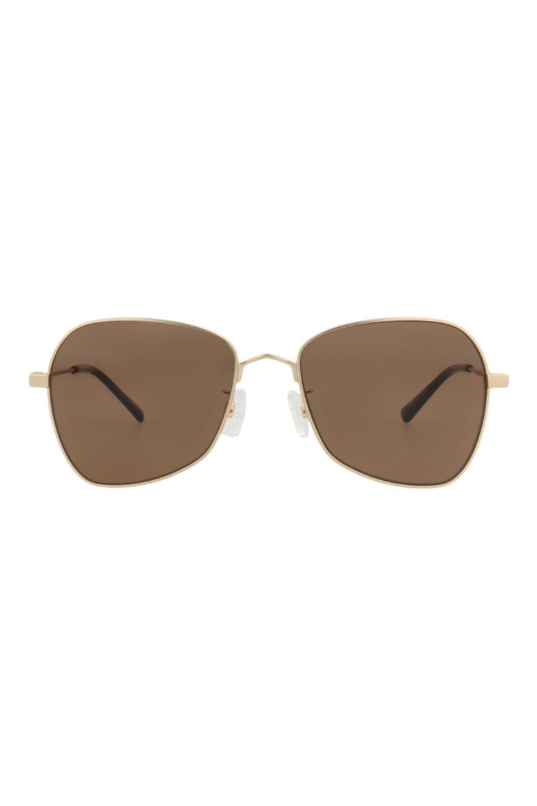 55mm Aviator Sunglasses, Main, color, GOLD GOLD BROWN
