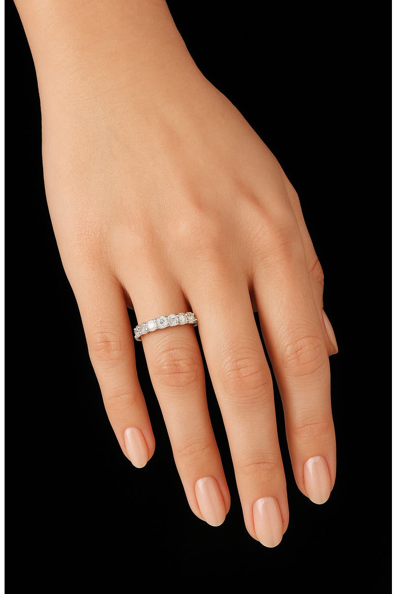 CZ Studded Eternity Band, Alternate, color, SILVER