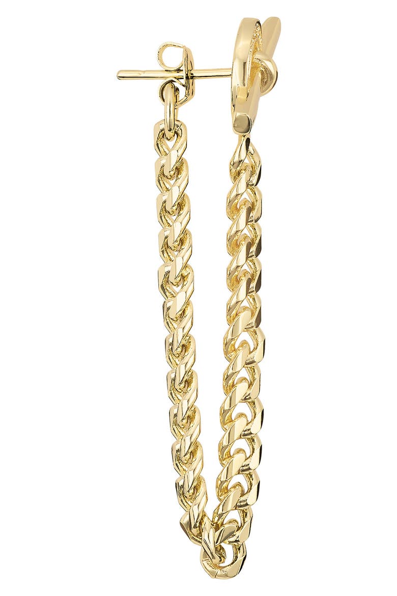 Pavé Toggle Front/Back Earrings, Alternate, color, GOLD