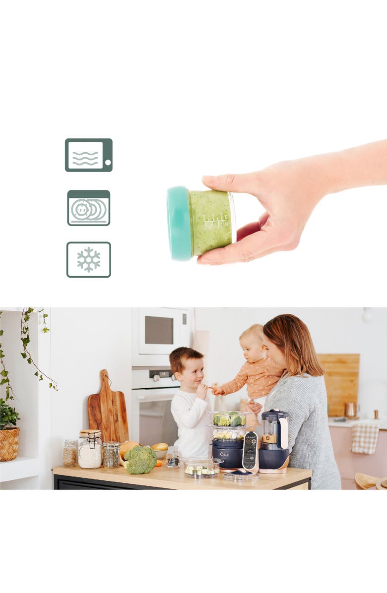 Babymoov Babybols 4 4-Ounce & 4 8-Ounce Glass Jar Baby Food Storage Container Set, Alternate, color,