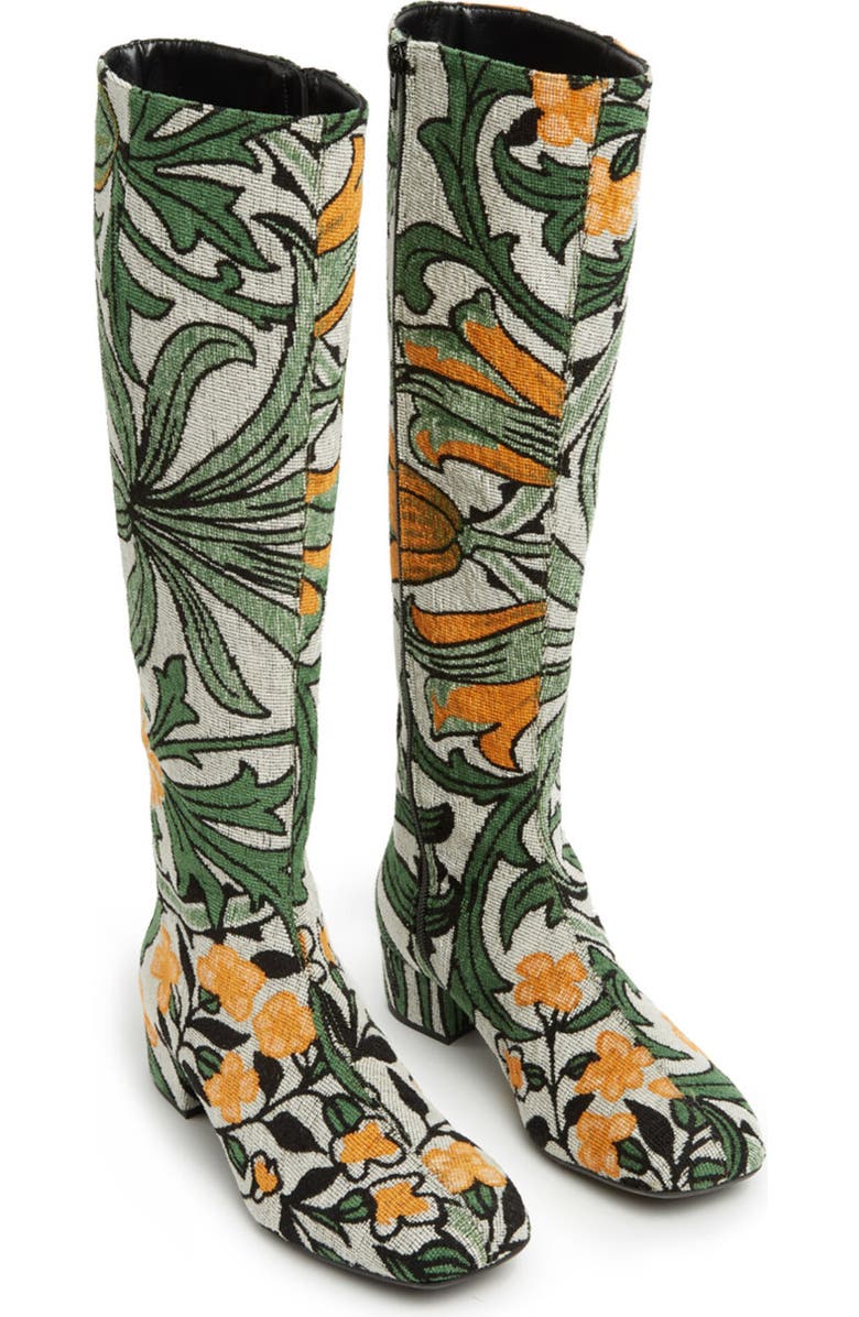 La DoubleJ Edie Boots Jacquard Delta Ivory, Alternate, color,
