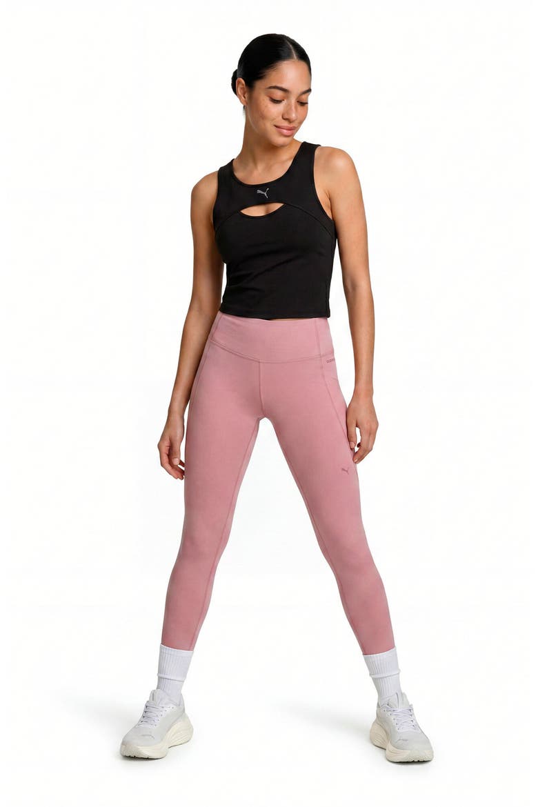 Shape Keyhole Performance Tank, Alternate, color, PUMA BLACK