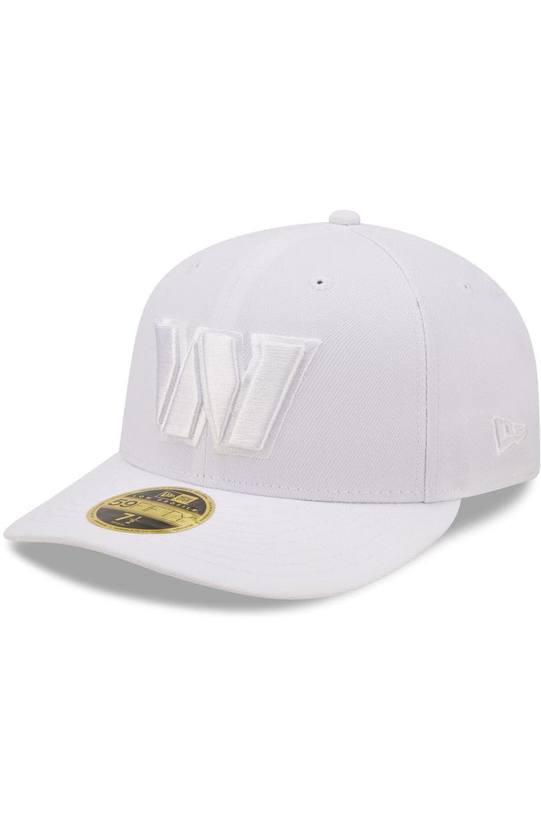 New Era Men's New Era Washington Commanders White on White Low Profile 59FIFTY Fitted Hat, Alternate, color, 