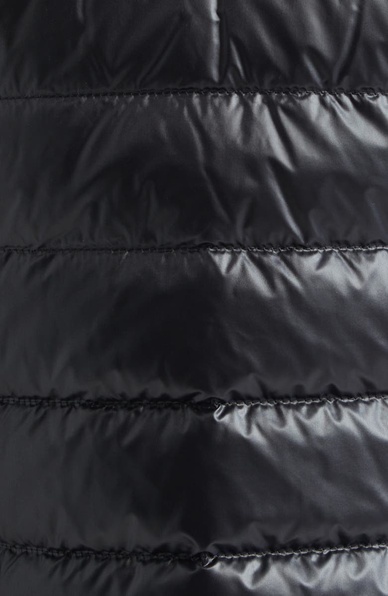 Moncler Wool Knit & Down Cardigan, Alternate, color, Black