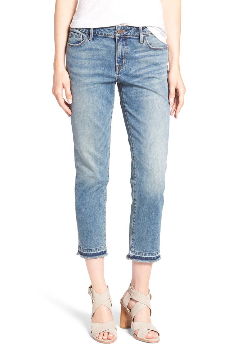 Treasure & Bond Treasure&Bond Release Hem Crop Straight Leg Jeans, Main, color, 