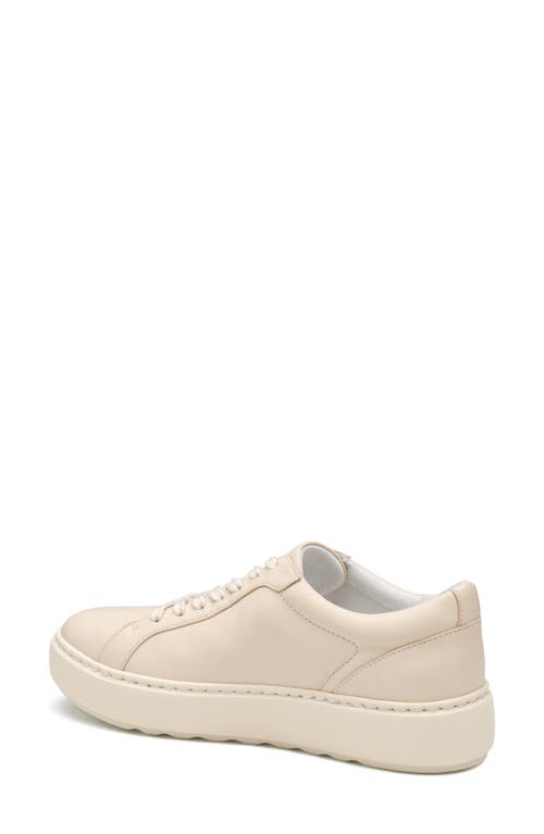 Johnston & Murphy Cammie Low Top Sneaker In Bone Nappa Leather