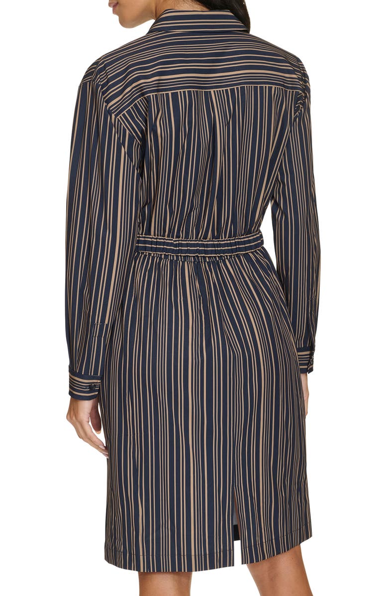 Calvin Klein Stripe Long Sleeve Dress, Alternate, color, 