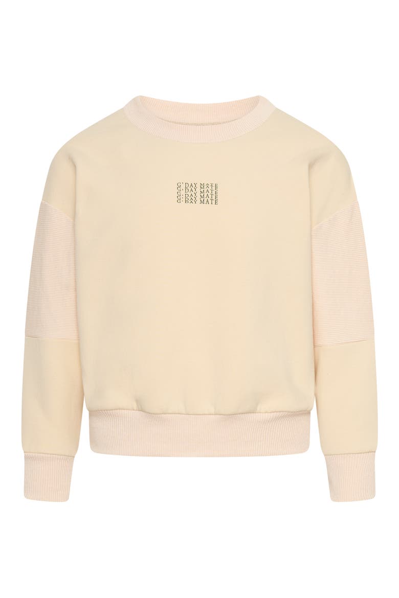Kids' G'Day Mate Cotton Sweatshirt, Main, color, CREAM