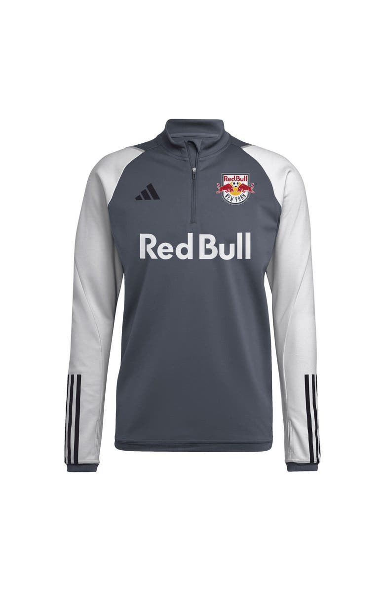 adidas Men's adidas Gray New York Red Bulls 2024 On-Field AEROREADY Quarter-Zip Training Top, Main, color, 