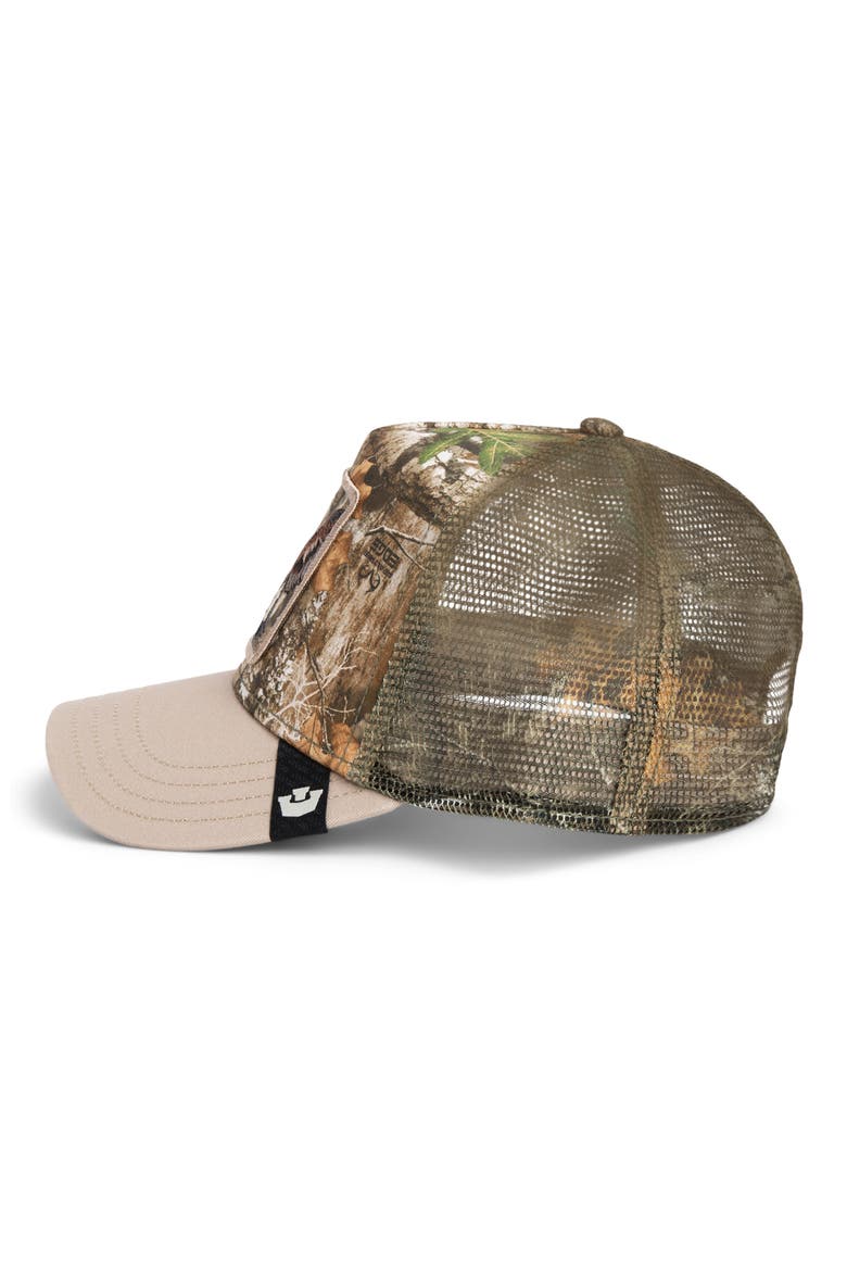 x Realtree Edge Represent Eagle Patch Trucker Hat, Alternate, color, CAMOUFLAGE