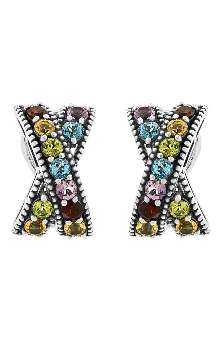 EFFY Sterling Silver Semiprecious Stone Stud Earrings, Alternate, color, 