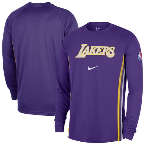 Men's Nike Purple Los Angeles Lakers 2025/26 Authentic Pre-Game Legend Dri-FIT Long Sleeve Shooting Shirt
